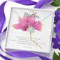 To My Mother Necklace - Pink Rose