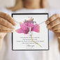 To My Mother Necklace - Pink Rose